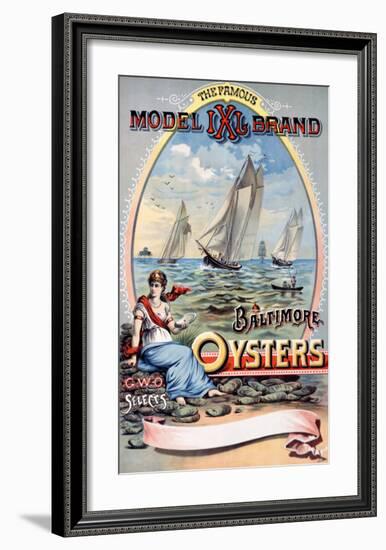 Model IXI Brand, Baltimore Oysters-null-Framed Giclee Print