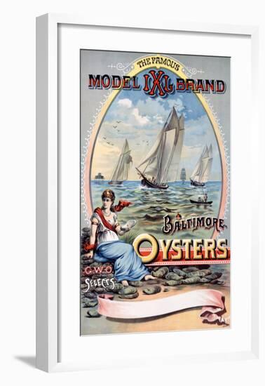 Model IXI Brand, Baltimore Oysters-null-Framed Giclee Print