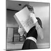 Model Jean Patchett Modeling Cheap White Touches That Set Off Expensive Black Dress-Nina Leen-Mounted Photographic Print