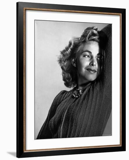 Model Mardee Hoff Wearing New Fall Design Sweater-Gjon Mili-Framed Photographic Print