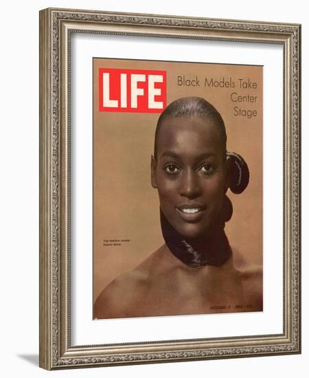 Model Naomi Sims, Black Models Take Center Stage, October 17, 1969-Yale Joel-Framed Photographic Print