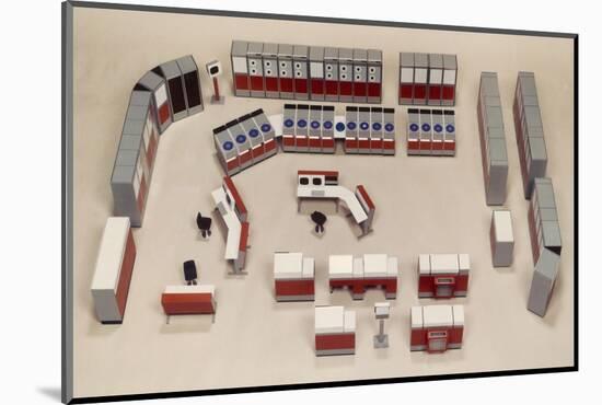 Model of a Computer Room Layout-Heinz Zinram-Mounted Photographic Print