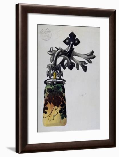 Model of a Number 1 Art Nouveau Wall Light of from Daum Brothers Manufacturing in Nancy-null-Framed Giclee Print