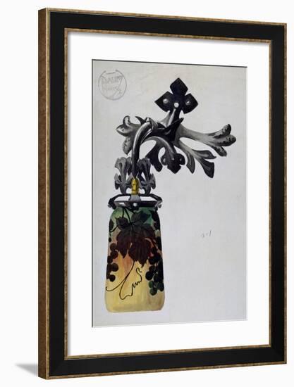 Model of a Number 1 Art Nouveau Wall Light of from Daum Brothers Manufacturing in Nancy-null-Framed Giclee Print