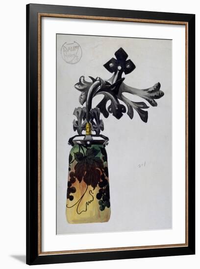 Model of a Number 1 Art Nouveau Wall Light of from Daum Brothers Manufacturing in Nancy-null-Framed Giclee Print