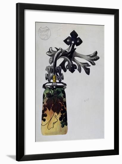 Model of a Number 1 Art Nouveau Wall Light of from Daum Brothers Manufacturing in Nancy-null-Framed Giclee Print