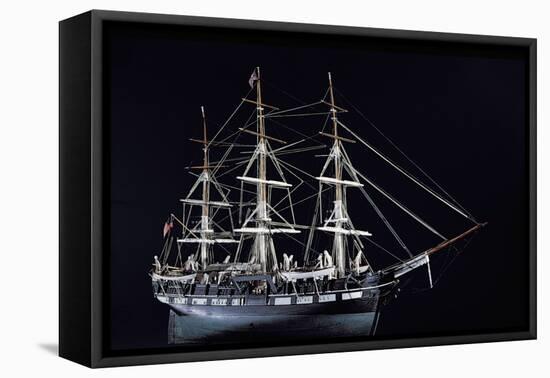 Model of an 18th Century Whaling Vessel (Wood)-American-Framed Premier Image Canvas