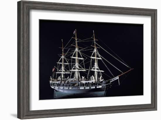Model of an 18th Century Whaling Vessel (Wood)-American-Framed Giclee Print
