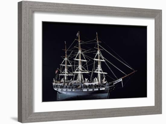 Model of an 18th Century Whaling Vessel (Wood)-American-Framed Giclee Print