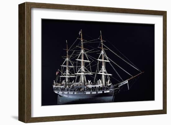 Model of an 18th Century Whaling Vessel (Wood)-American-Framed Giclee Print