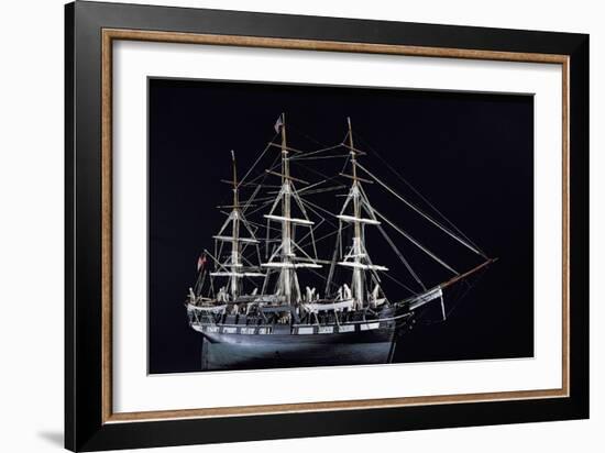 Model of an 18th Century Whaling Vessel (Wood)-American-Framed Giclee Print