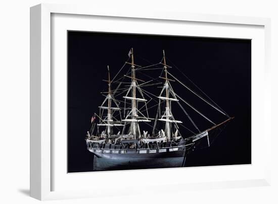 Model of an 18th Century Whaling Vessel (Wood)-American-Framed Giclee Print