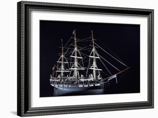 Model of an 18th Century Whaling Vessel (Wood)-American-Framed Giclee Print