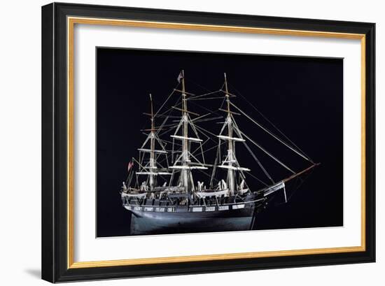 Model of an 18th Century Whaling Vessel (Wood)-American-Framed Giclee Print