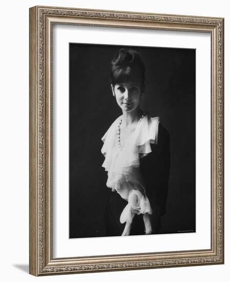 Model of Dior in Paris Fashion Show-Paul Schutzer-Framed Photographic Print