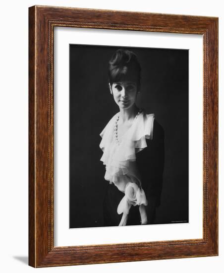 Model of Dior in Paris Fashion Show-Paul Schutzer-Framed Photographic Print