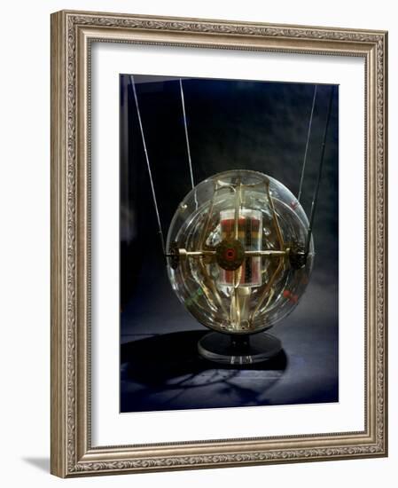 Model of Earth Satellite Created at Naval Research Lab Shows How Instruments Will Be Stacked-Hank Walker-Framed Photographic Print