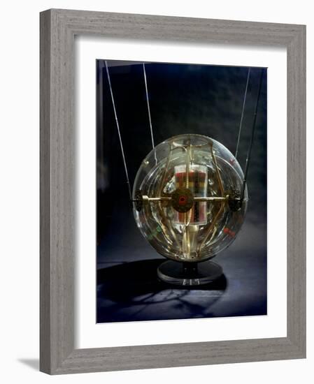 Model of Earth Satellite Created at Naval Research Lab Shows How Instruments Will Be Stacked-Hank Walker-Framed Photographic Print