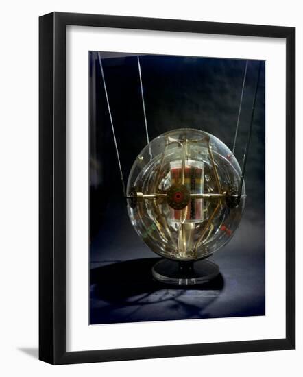 Model of Earth Satellite Created at Naval Research Lab Shows How Instruments Will Be Stacked-Hank Walker-Framed Photographic Print