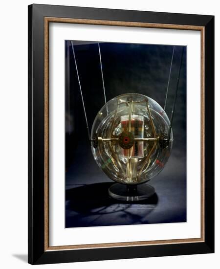 Model of Earth Satellite Created at Naval Research Lab Shows How Instruments Will Be Stacked-Hank Walker-Framed Photographic Print