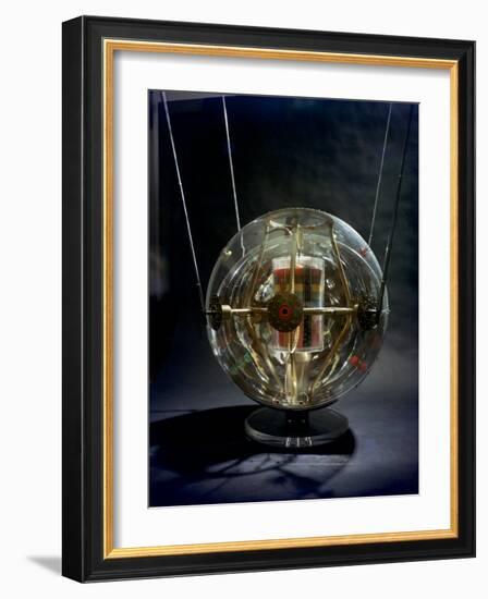 Model of Earth Satellite Created at Naval Research Lab Shows How Instruments Will Be Stacked-Hank Walker-Framed Photographic Print