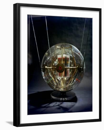 Model of Earth Satellite Created at Naval Research Lab Shows How Instruments Will Be Stacked-Hank Walker-Framed Photographic Print