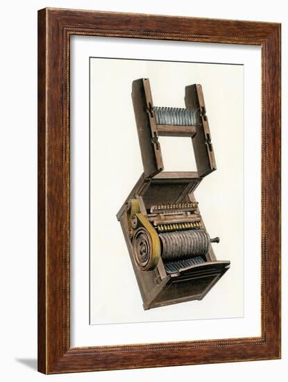 Model of Eli Whitney's Cotton-Gin-null-Framed Giclee Print