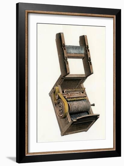 Model of Eli Whitney's Cotton-Gin-null-Framed Giclee Print