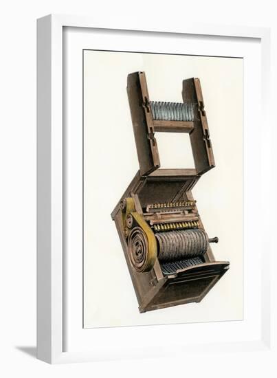 Model of Eli Whitney's Cotton-Gin-null-Framed Giclee Print