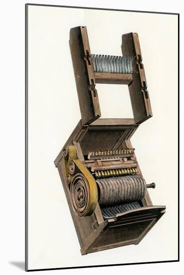 Model of Eli Whitney's Cotton-Gin-null-Mounted Giclee Print