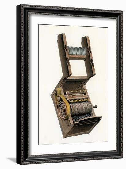 Model of Eli Whitney's Cotton-Gin-null-Framed Giclee Print