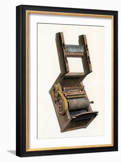 Model of Eli Whitney's Cotton-Gin-null-Framed Giclee Print