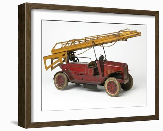 Model of Fire Engine with an Extending Ladder-null-Framed Photographic Print