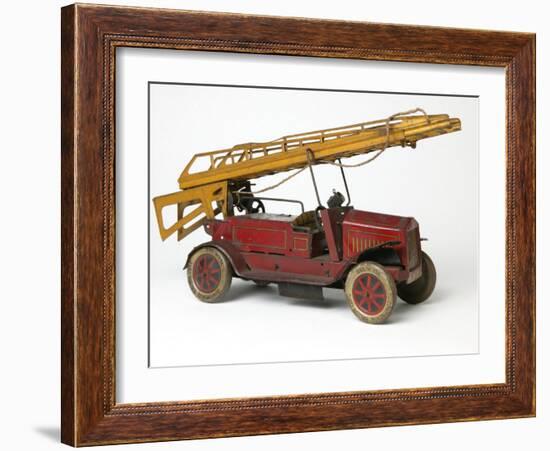 Model of Fire Engine with an Extending Ladder-null-Framed Photographic Print