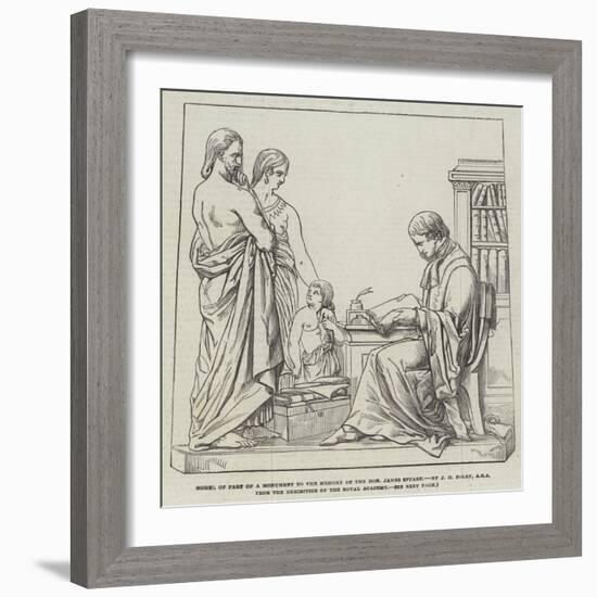 Model of Part of a Monument to the Memory of the Honourable James Stuart, by J H Foley, Ara-null-Framed Giclee Print