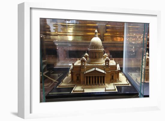 Model of St Isaac's Cathedral, St Petersburg, Russia, 2011-Sheldon Marshall-Framed Photographic Print