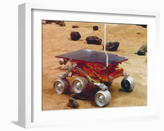 Model of the Mars Pathfinder Rover Sojourner-null-Framed Photographic Print