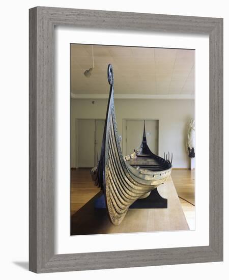 Model of the Oseberg Ship, Viking, Norway-Werner Forman-Framed Photographic Print