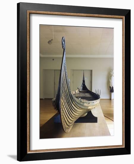 Model of the Oseberg Ship, Viking, Norway-Werner Forman-Framed Photographic Print