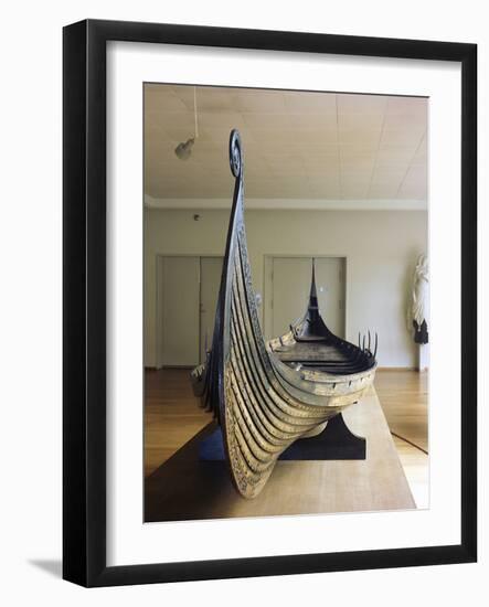 Model of the Oseberg Ship, Viking, Norway-Werner Forman-Framed Photographic Print