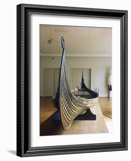 Model of the Oseberg Ship, Viking, Norway-Werner Forman-Framed Photographic Print