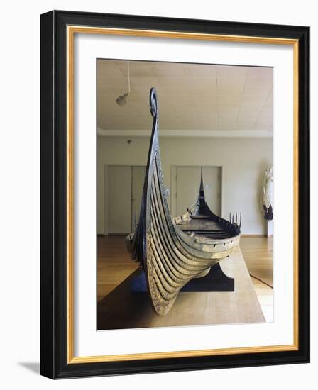 Model of the Oseberg Ship, Viking, Norway-Werner Forman-Framed Photographic Print