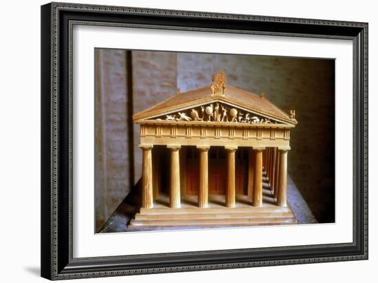 Model of the Temple of Aphaia at the Isle of Aegina, Greece, built c500-c480 BC. Artist: Unknown-Unknown-Framed Giclee Print