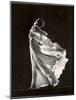 Model Posing in Billowing Light Colored Sheer Nightgown and Peignoir-Gjon Mili-Mounted Photographic Print
