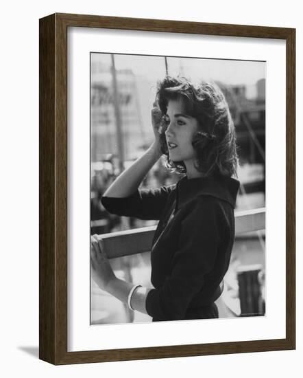 Model Posing-Allan Grant-Framed Photographic Print