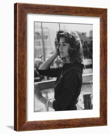 Model Posing-Allan Grant-Framed Photographic Print