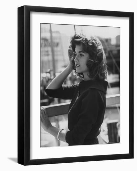 Model Posing-Allan Grant-Framed Photographic Print