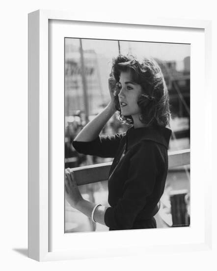 Model Posing-Allan Grant-Framed Photographic Print