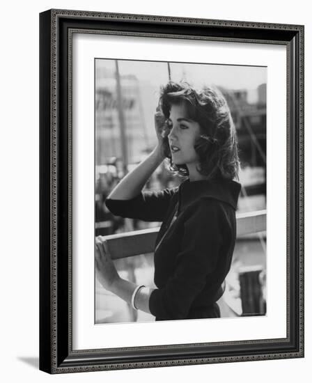 Model Posing-Allan Grant-Framed Photographic Print