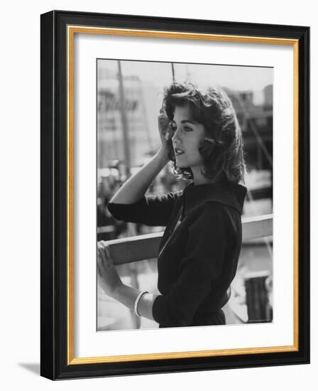 Model Posing-Allan Grant-Framed Photographic Print